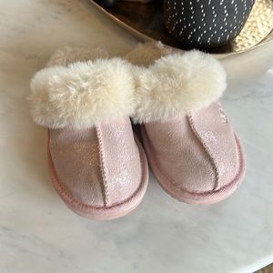 Light pink and cream Uggs scuffs.